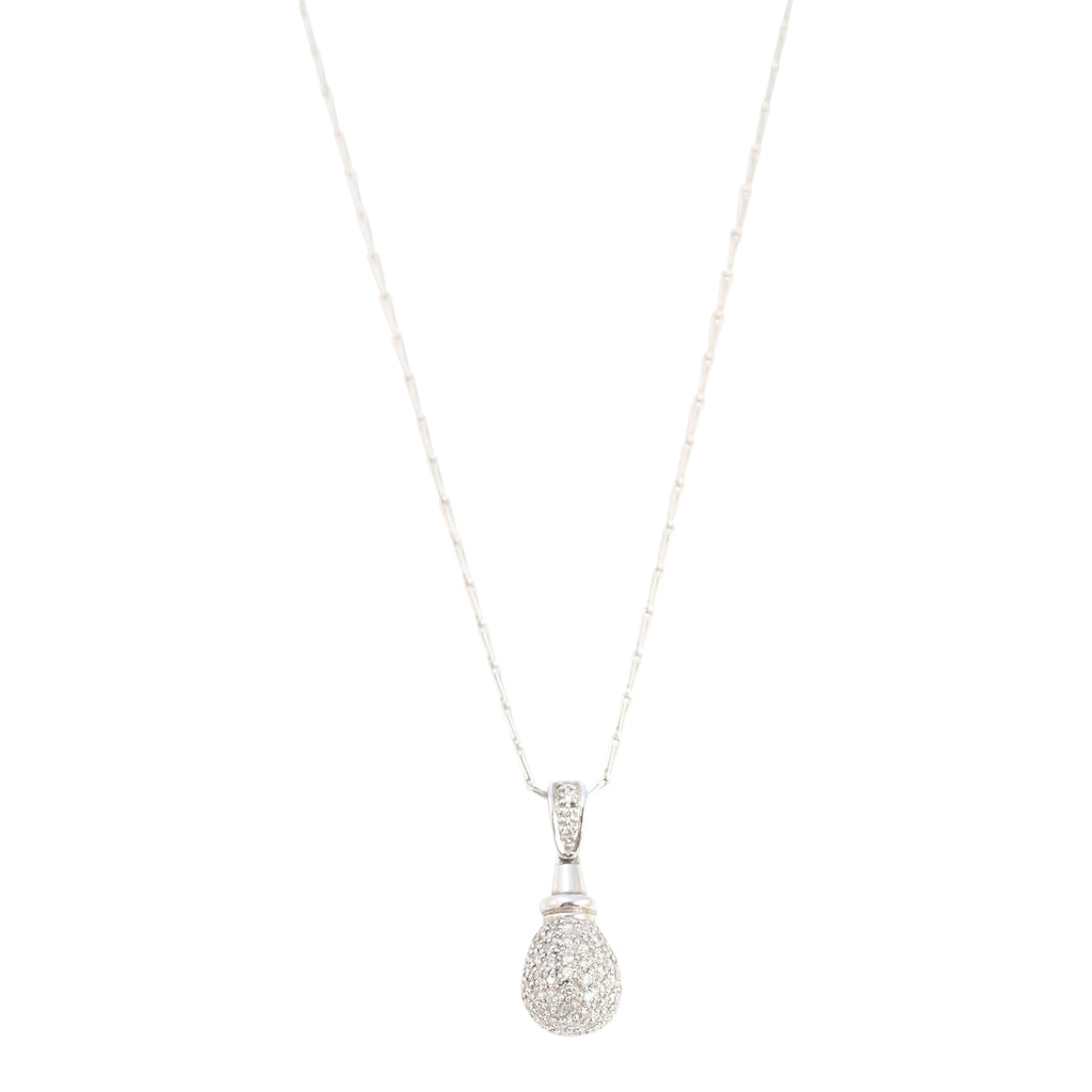 Platinum Diamond Orb Necklace