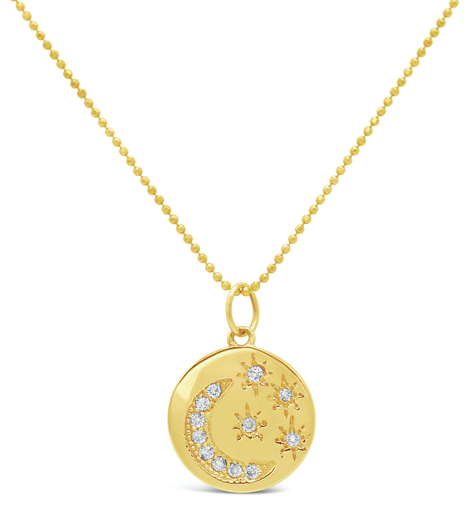 Starry Night Medallion Diamond 14k Necklace