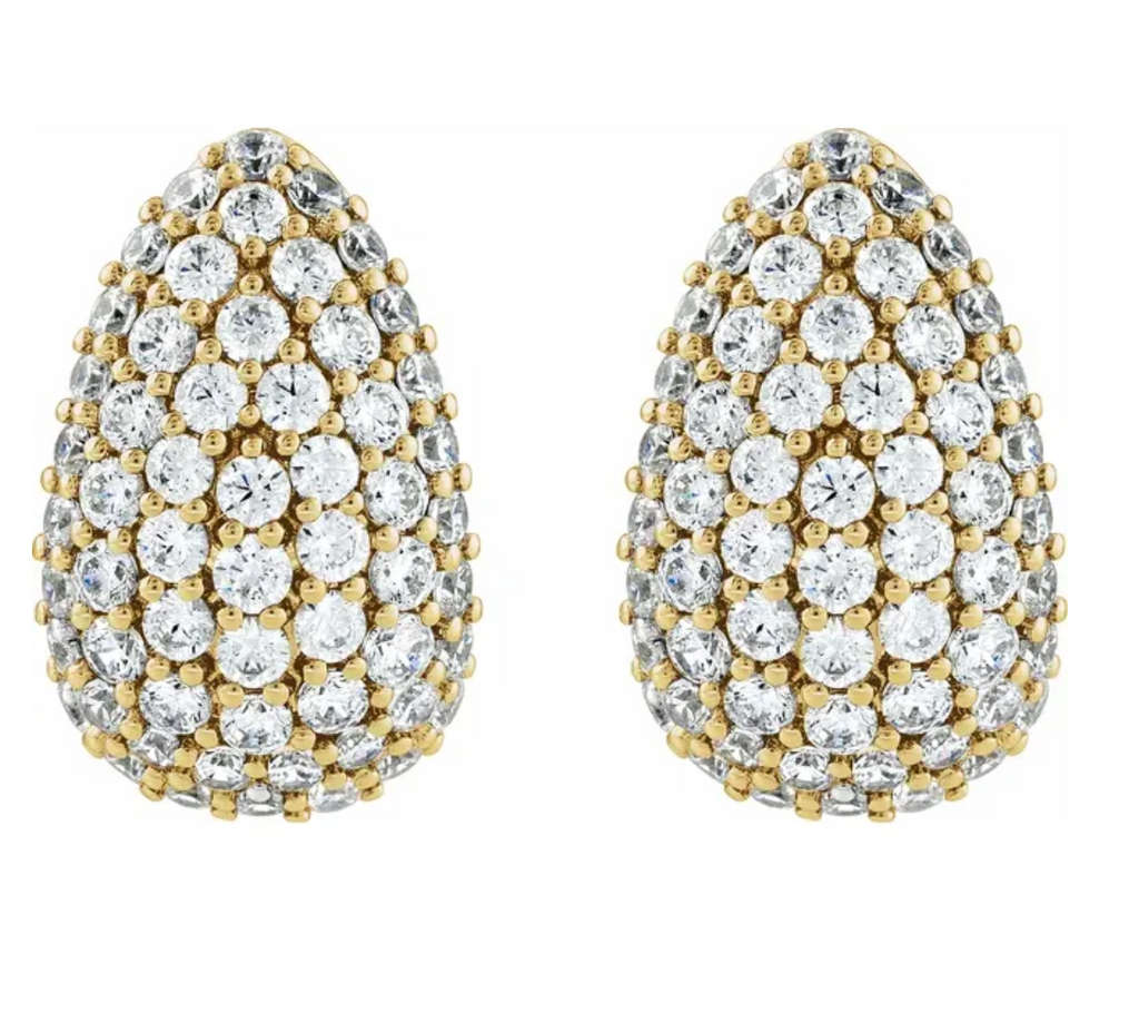 diamond  tear drop earrings