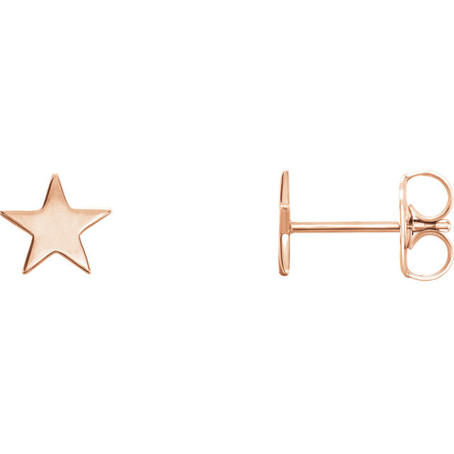 14k Mini Star Studs