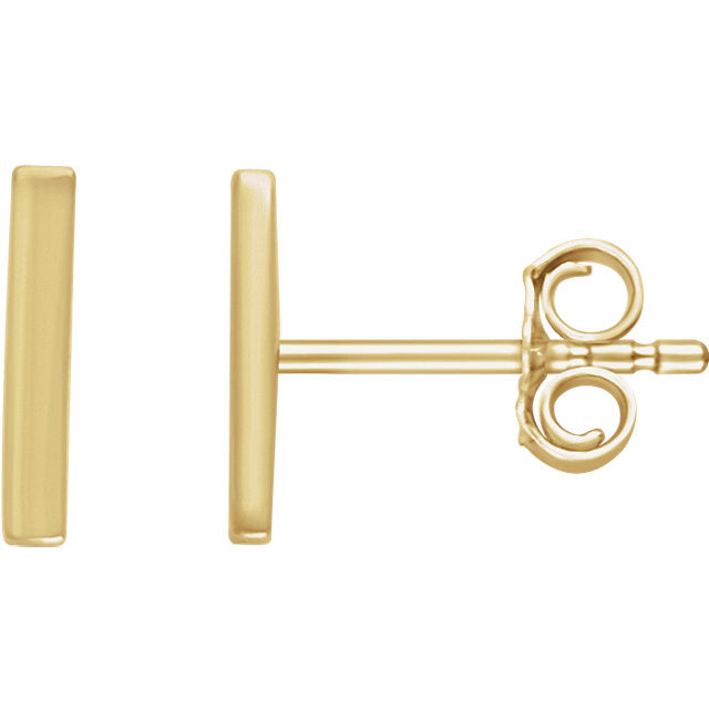 14k Bar Studs