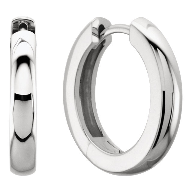 14K 14mm Hinged Hoop Earrings