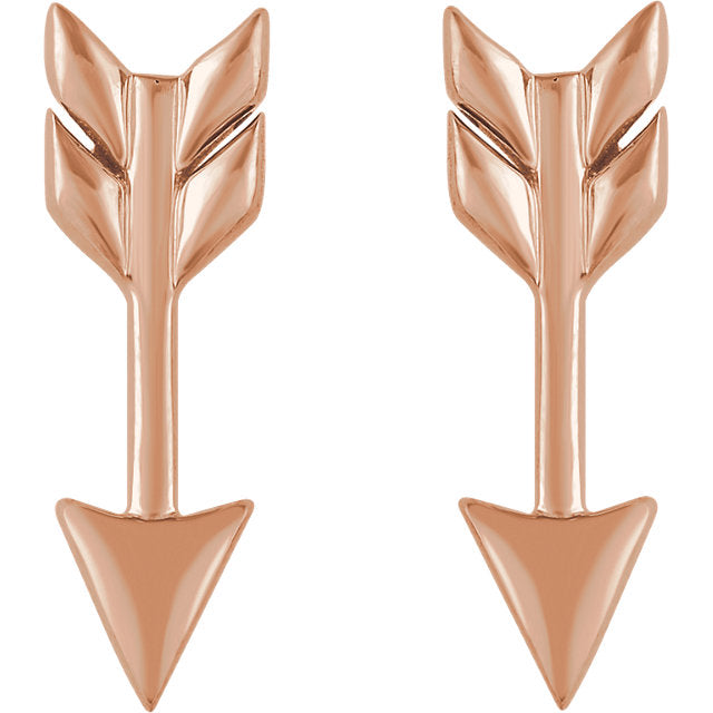 14k Arrow Studs