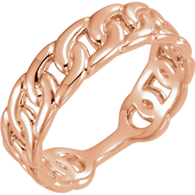 14k Interlocking Link Ring