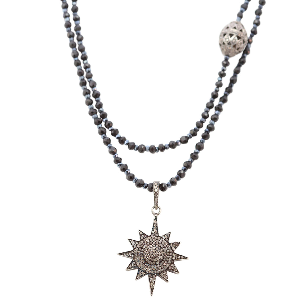 Necklace of Diamond Beaded Starburst