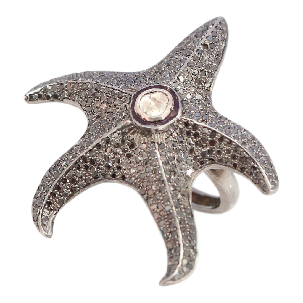 Diamond Starfish Ring