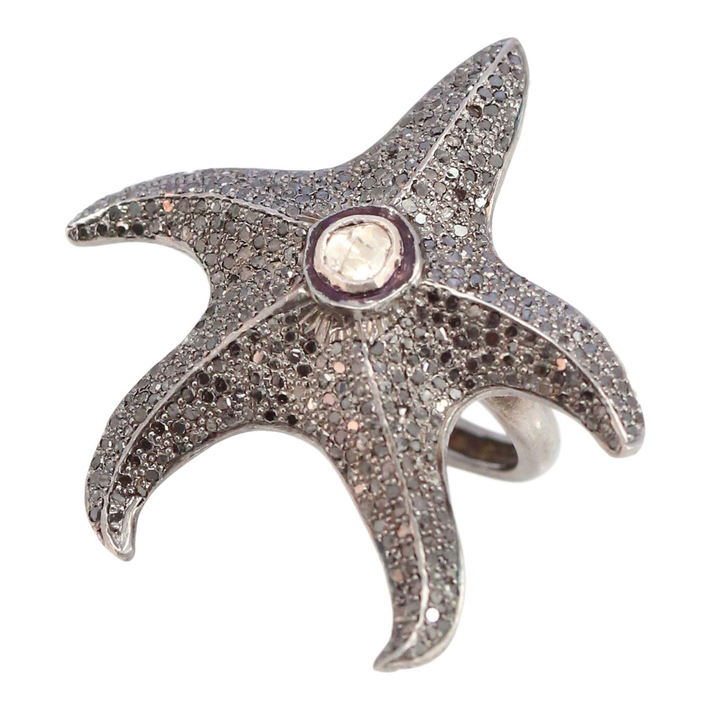 Diamond Starfish Ring
