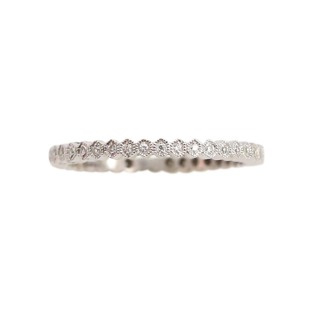 Delicate Diamond Eternity Band in 18kt White Gold Ring