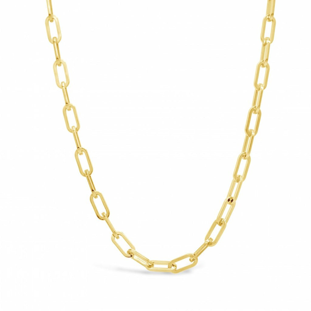 Paperclip Chain - 18kt Gold plated Sterling Silver Vermeil Chain 18inches Necklace