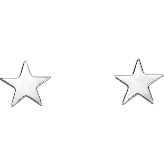 14k Mini Star Studs