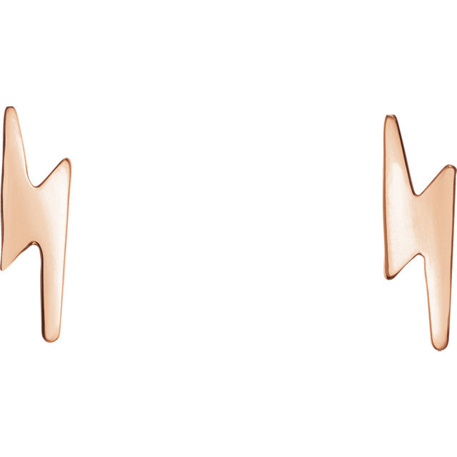 14k Lightning Bolt Studs