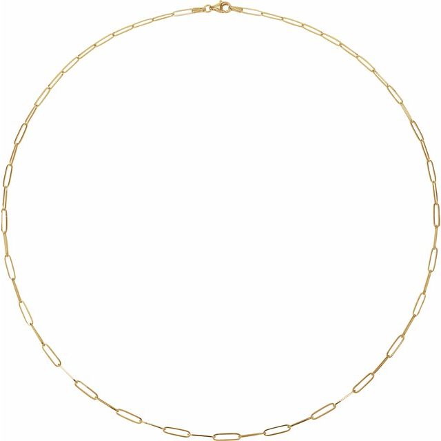 14K Paper Clip Link Chain Bracelet