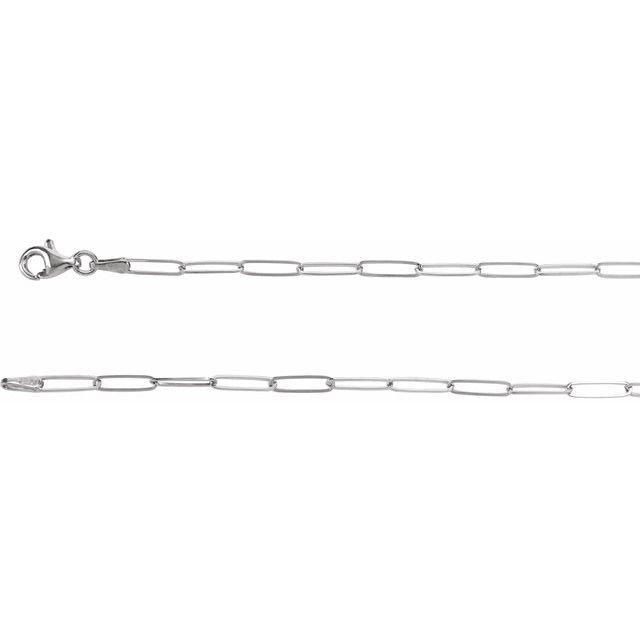 14kt Paper Clip Link Chain Necklace