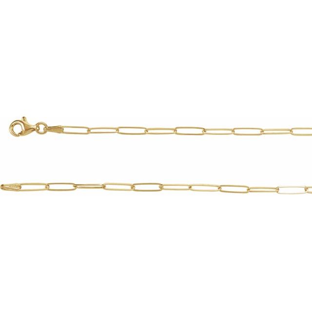 14K Paper Clip Link Chain Bracelet