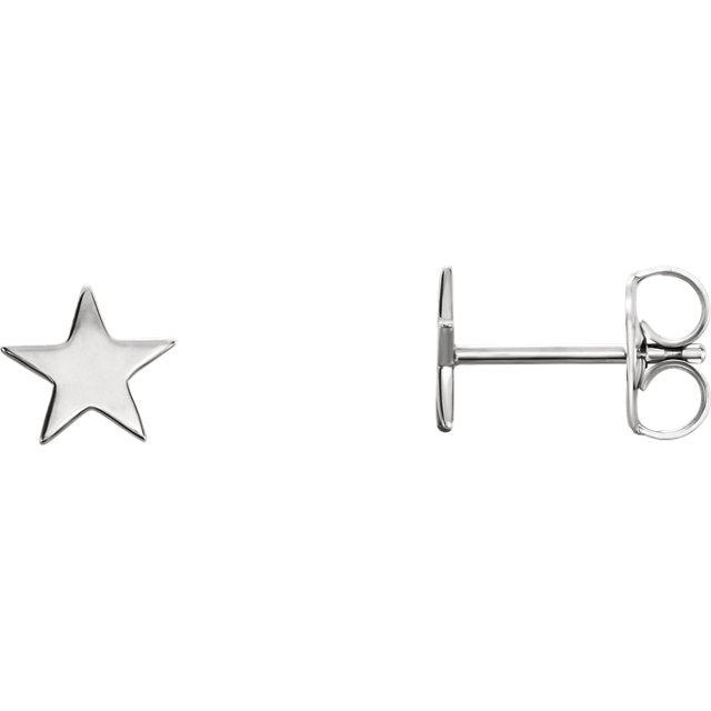 14k Mini Star Studs