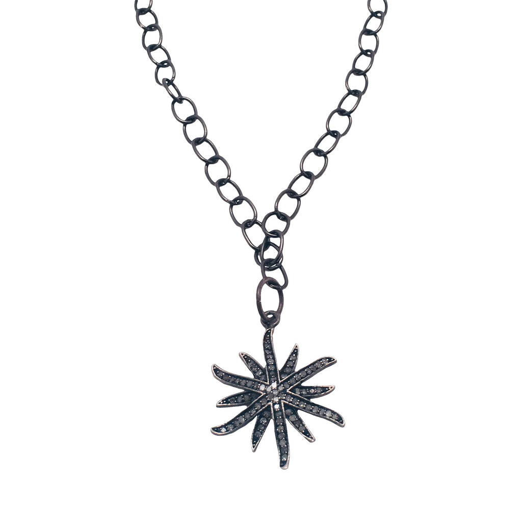 Diamond Starburst Pendant Necklace