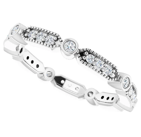 14K  Ring 1/4 CTW Diamond Eternity Band available in White Gold and Yellow Gold