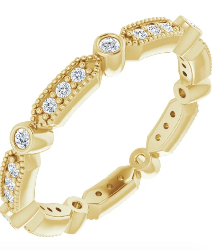 14K  Ring 1/4 CTW Diamond Eternity Band available in White Gold and Yellow Gold