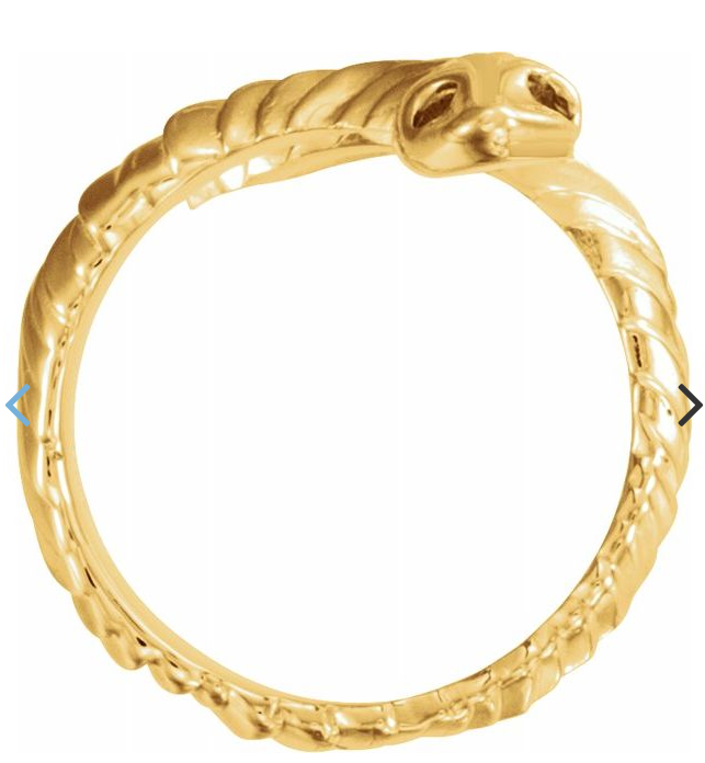 14K Yellow Snake Ring