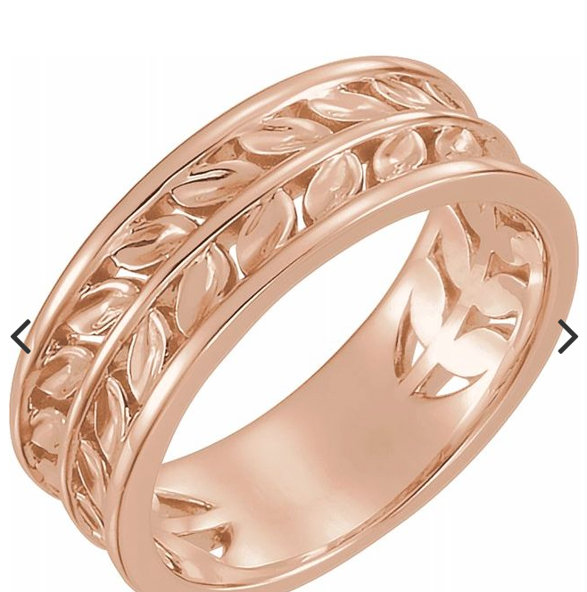 14K  Leaf Ring