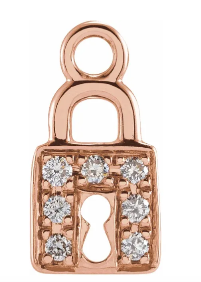 Diamond Pave Lock Charm