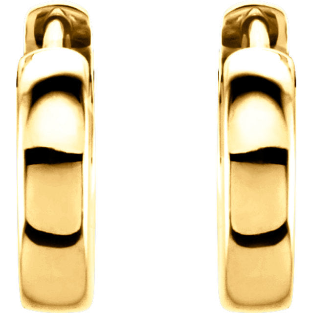 14K 11mm Hinged Hoop Earrings