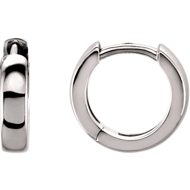 14K 11mm Hinged Hoop Earrings