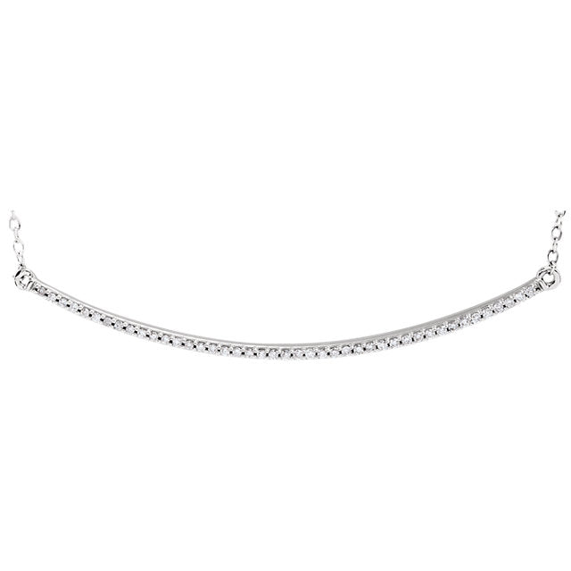 14k Diamond Climb Bar Necklace