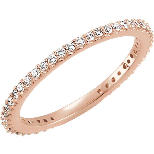 14k Eternity Diamond Ring