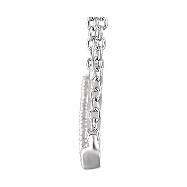 14k Diamond Bar Necklace