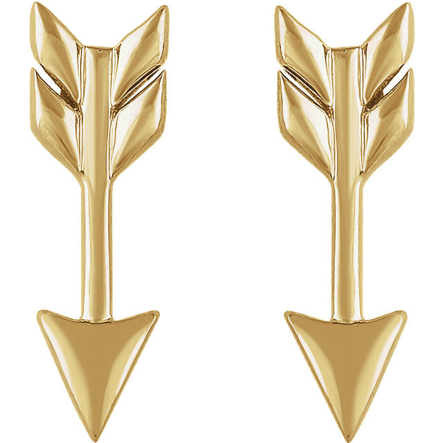 14k Arrow Studs