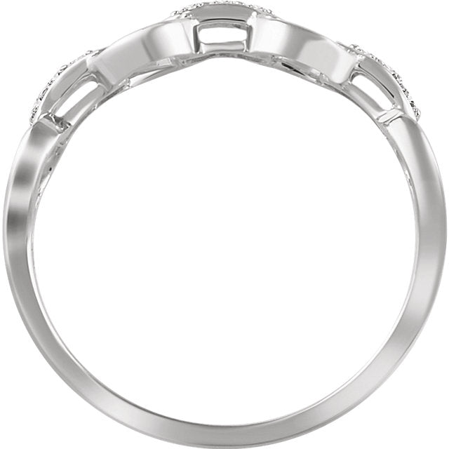 14k Diamond Link Ring