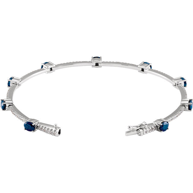 14k Sapphire Diamond Bracelet