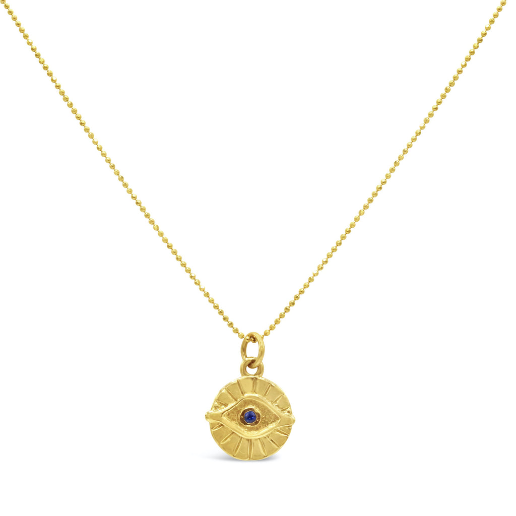 Blue Sapphire Evil Eye Necklace